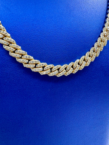 14K 7.8M DIAMOND CUBAN LINK CHAIN