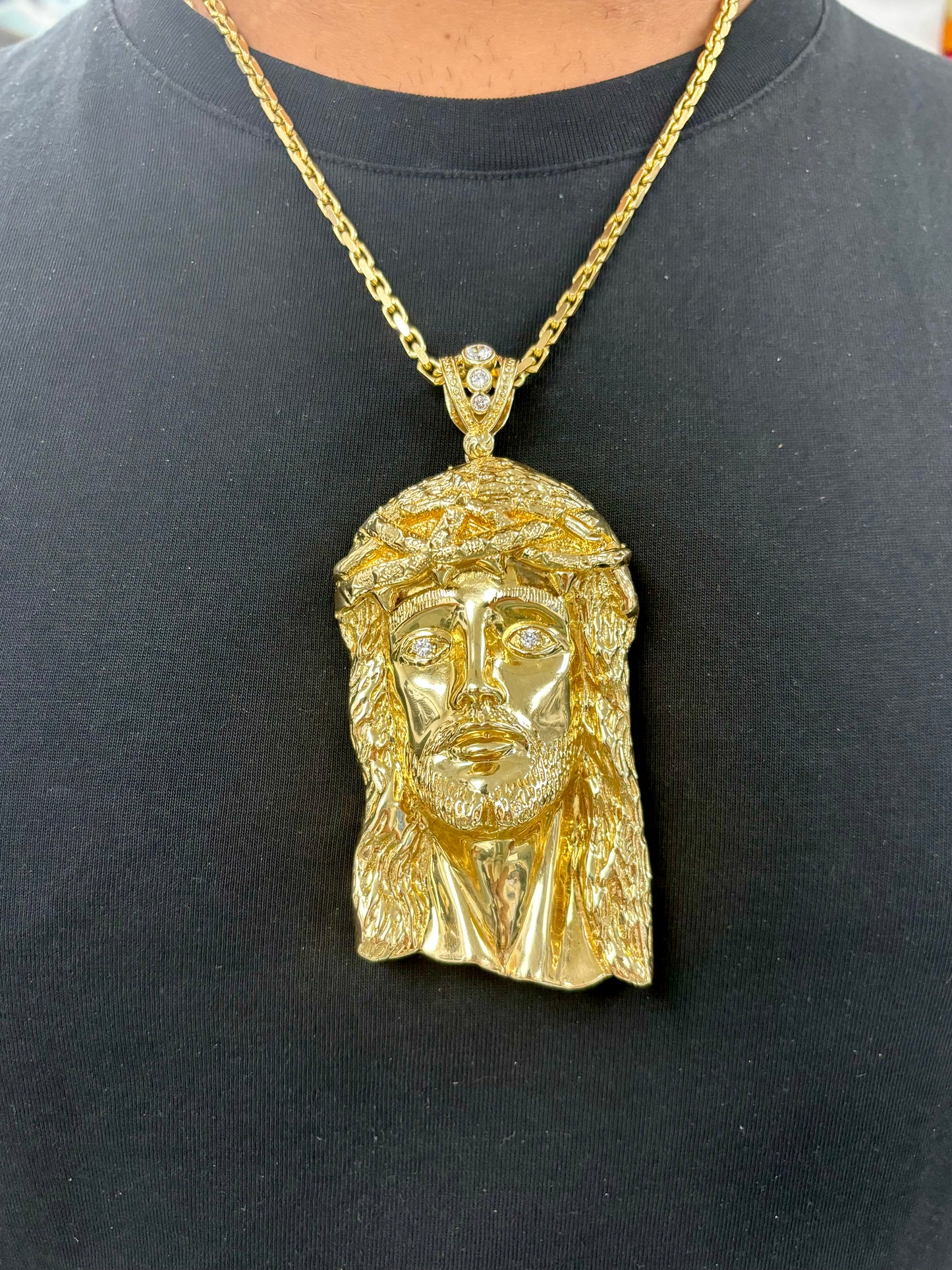 14K Jumbo Jesus Head