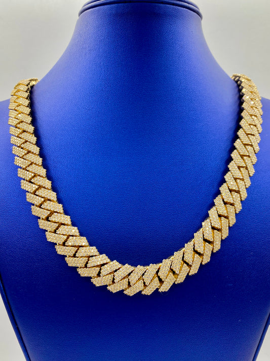 14k Jumbo Diamond Cuban Chain 15.5mm