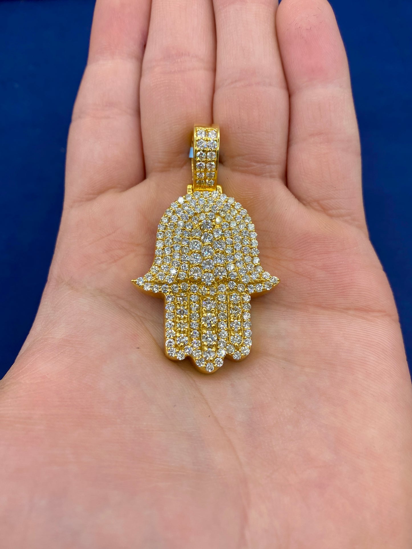 14k Royal Hamsa Pendant