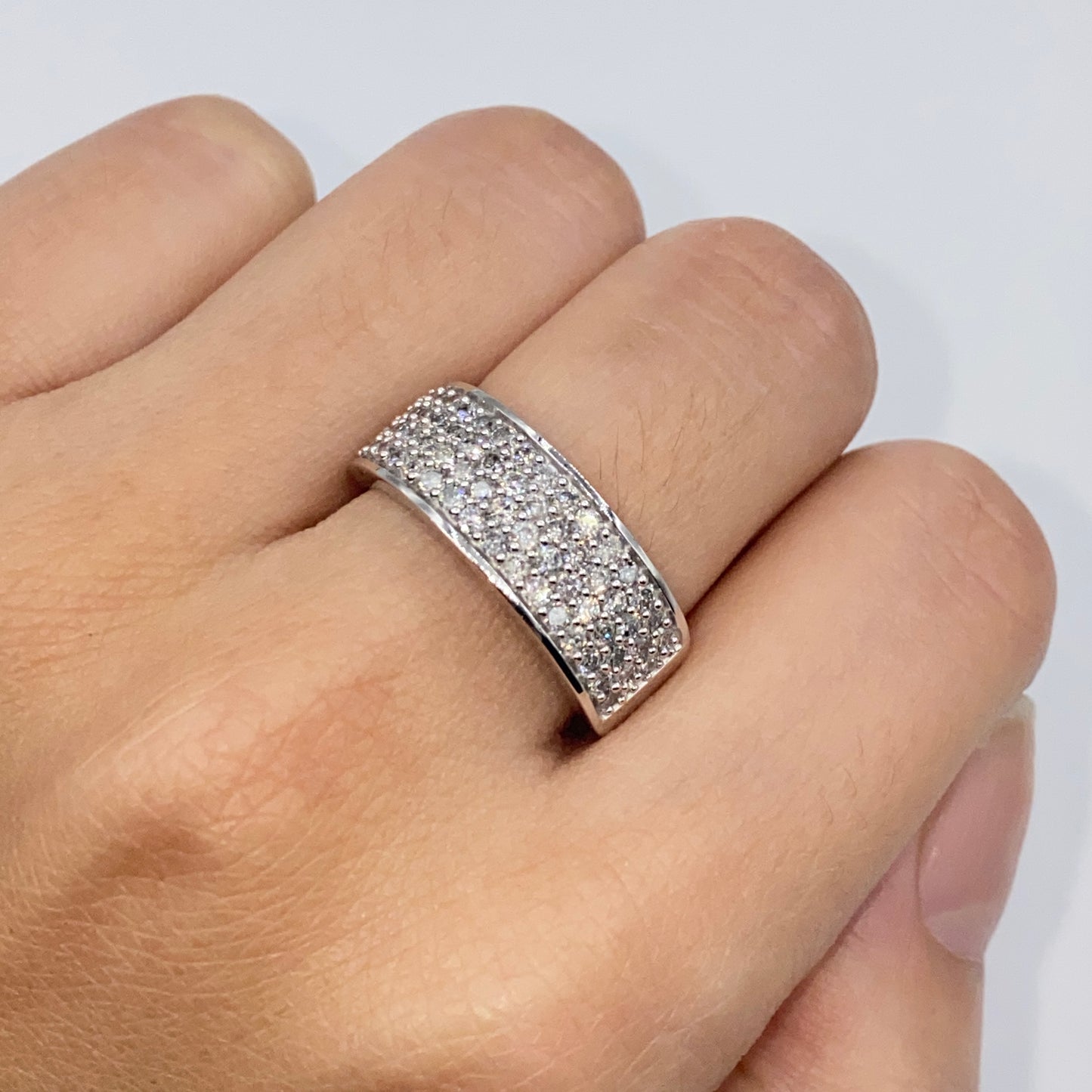 10K Diamond Iced Band Ring