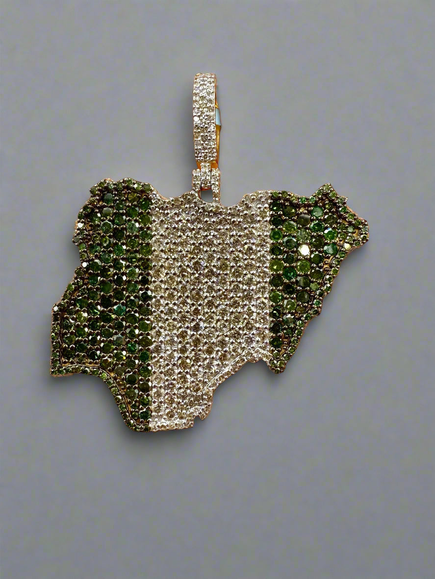 14k Country of Nigeria Pendant