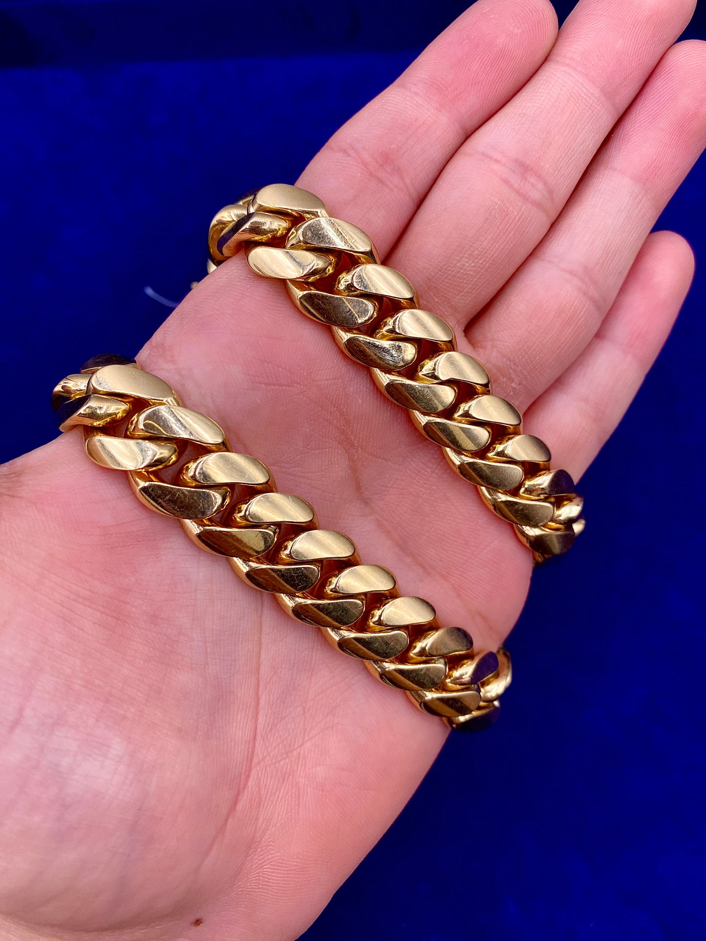 14K Solid Gold Cuban Chain 15mm 24"