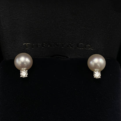 18K Vintage Tiffany & Co Pearl Stud