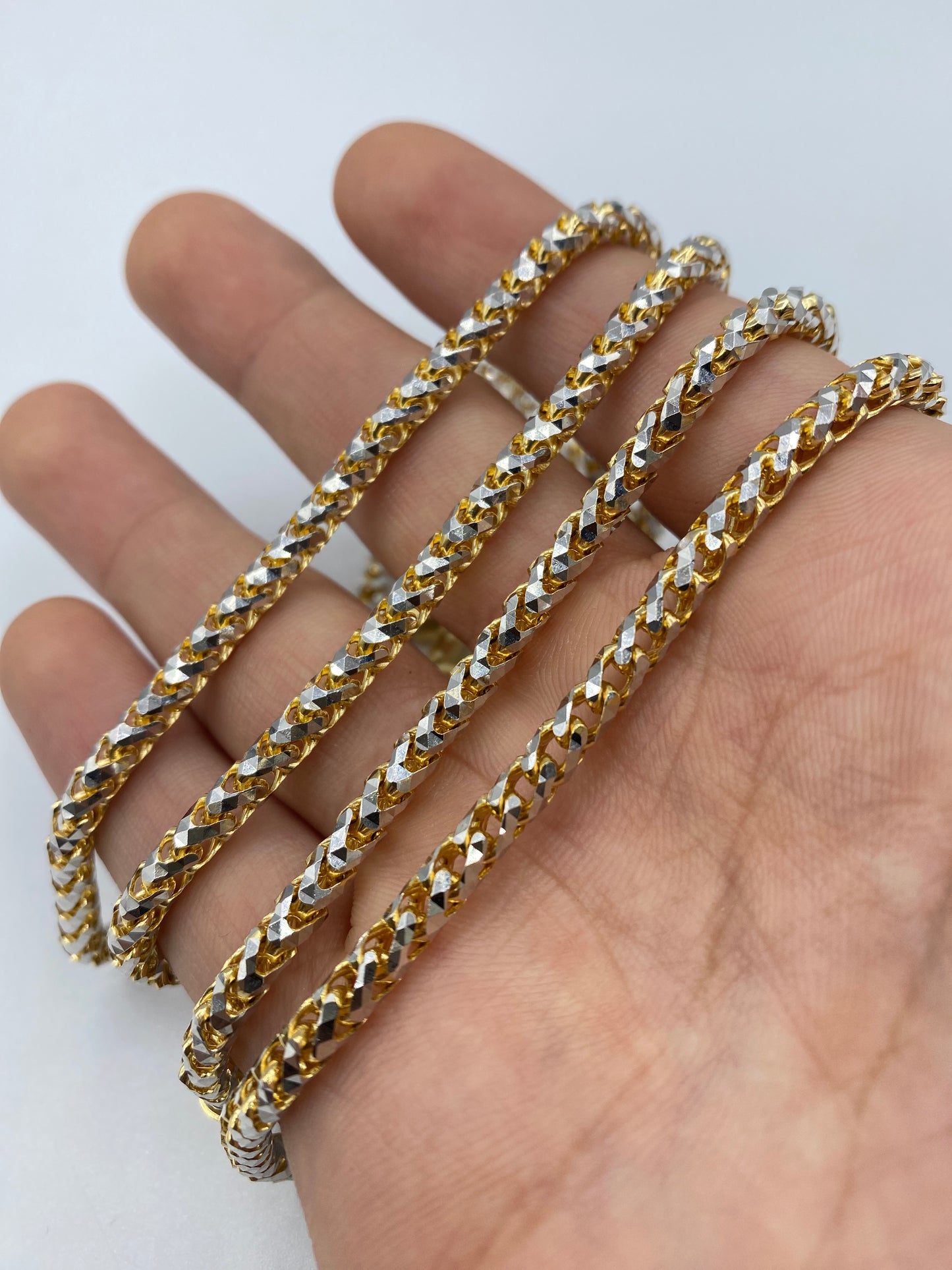 14K 4MM Diamond Cut Franko Chain