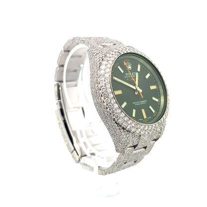 40mm Rolex Milgauss Full Diamond Bust-Down