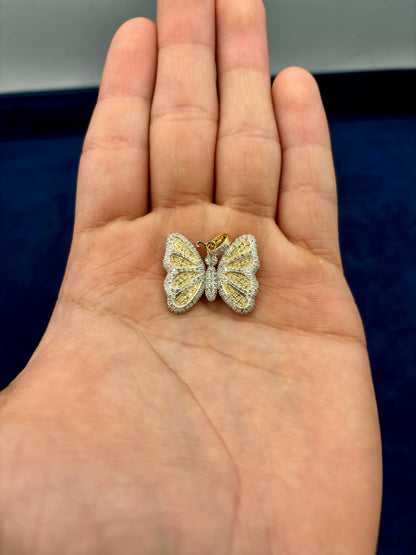 14K Classic Butterfly Diamond Pendant