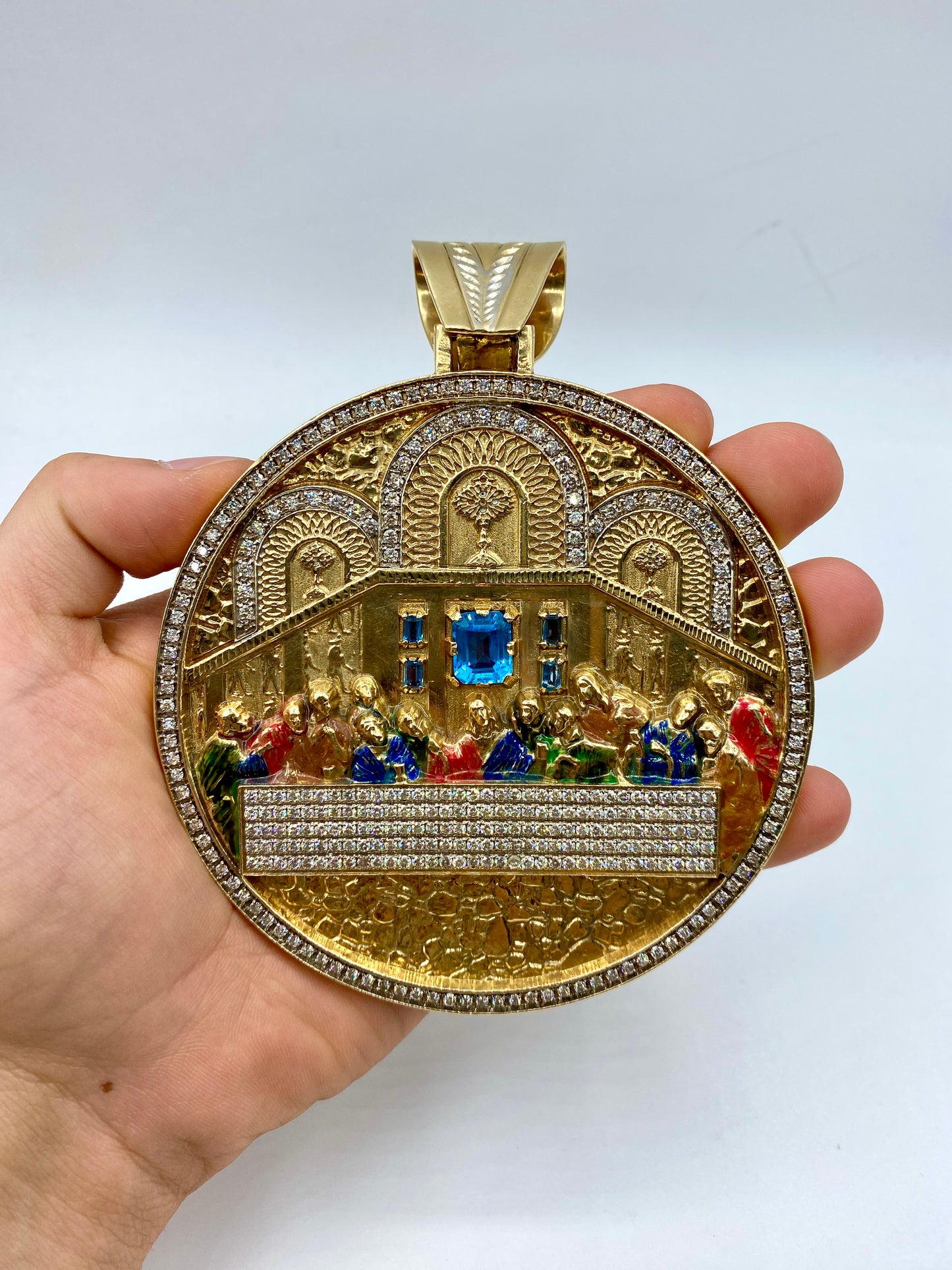 14K Jumbo Last Supper Pendant