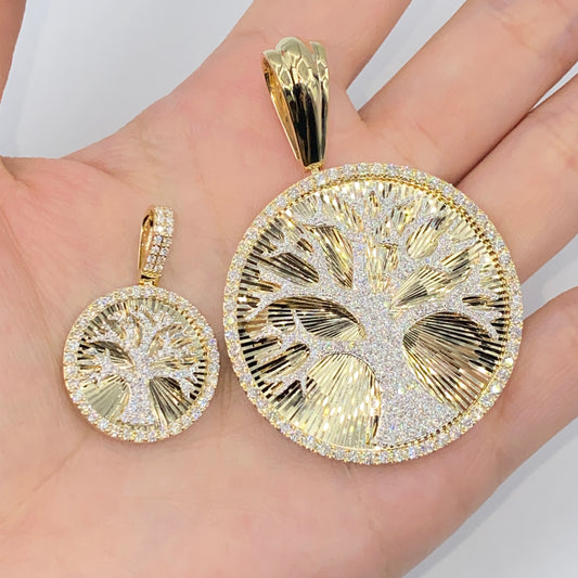 14K Tree of Life Shine Diamond Pendant