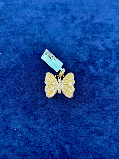 14K Classic Butterfly Diamond Pendant