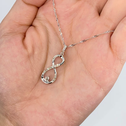 10K Diamond Infinity Pendant