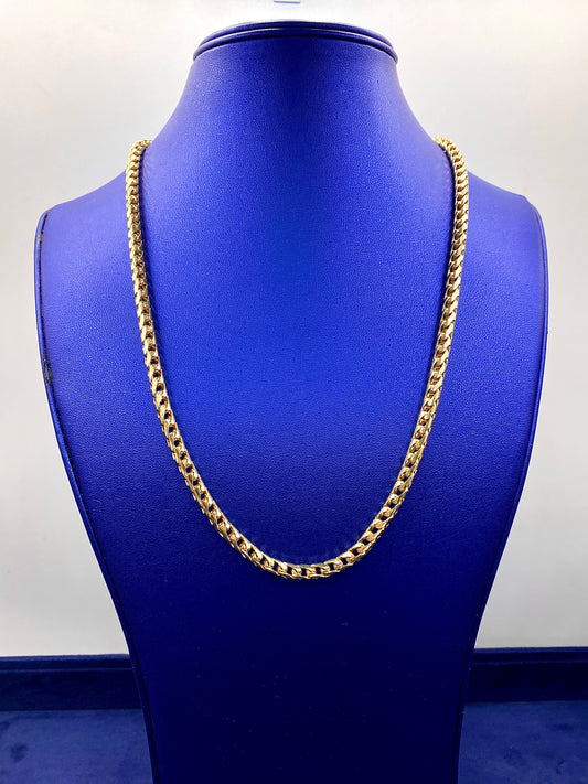 14k 5mm Gold Franco Chain 22”