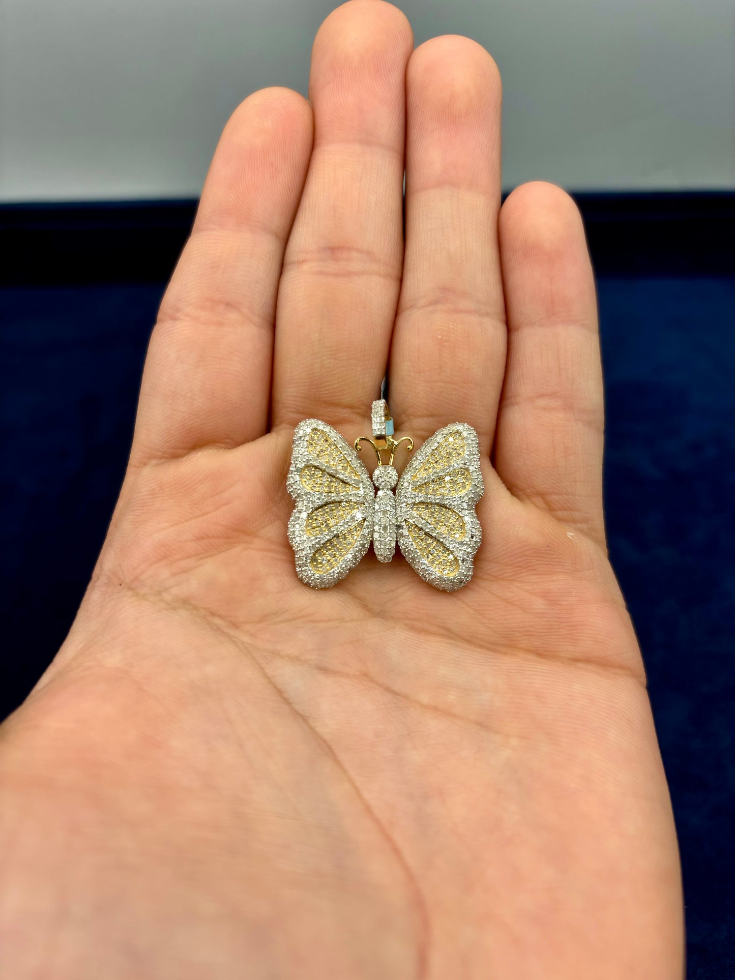 14K Classic Butterfly Diamond Pendant