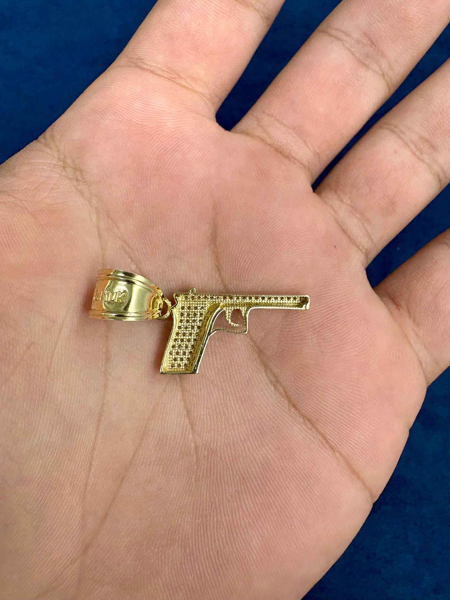 10k Gold Gun Pendant