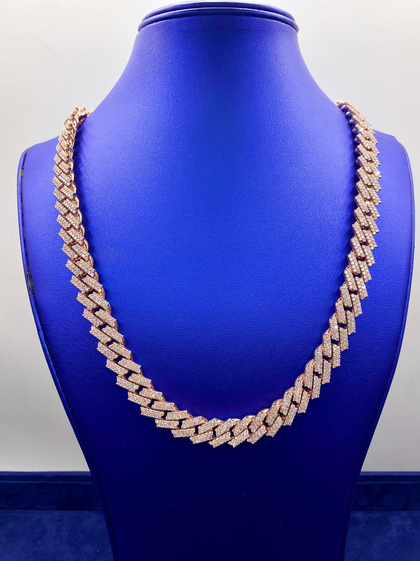 14k 12.5mm Rose Gold Cuban Chain 23”