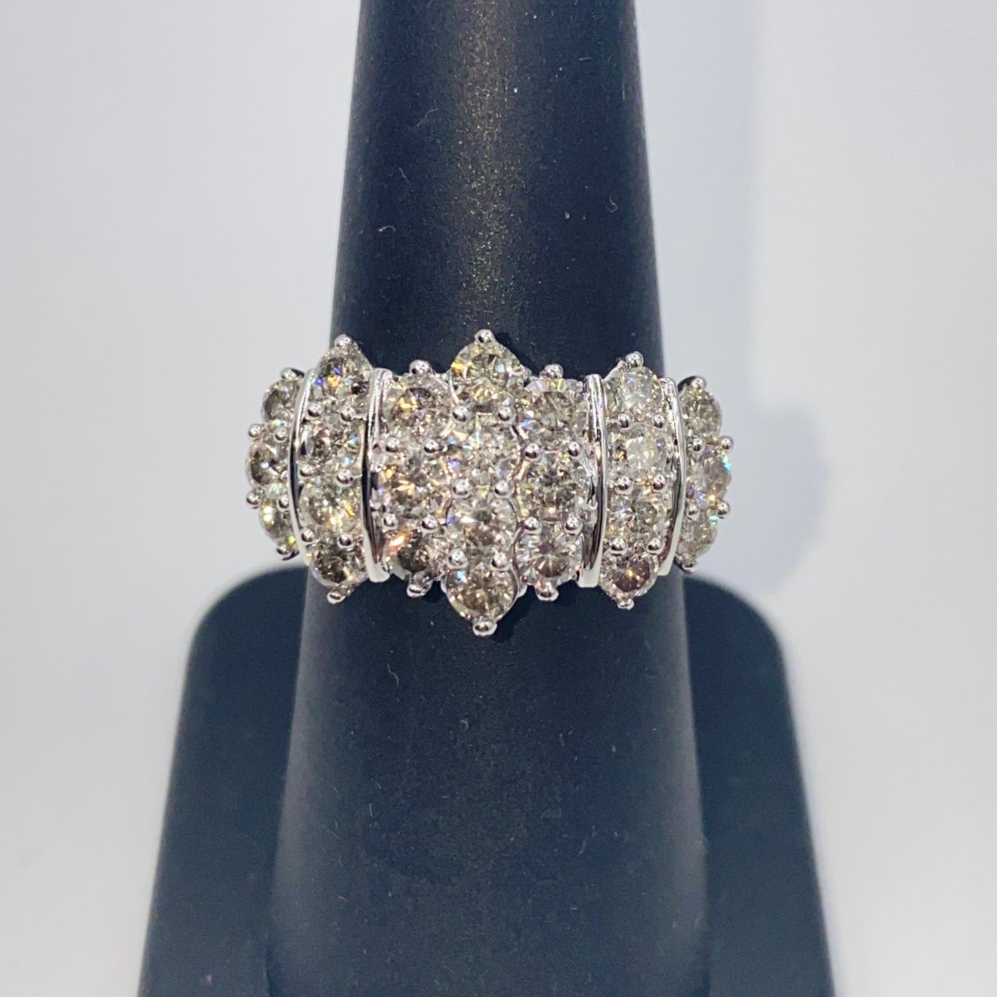 10K Cluster Diamond Ring