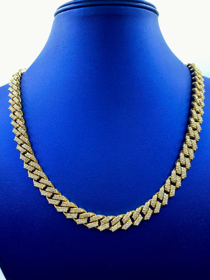 14k Jumbo Diamond Cuban Chain 10mm