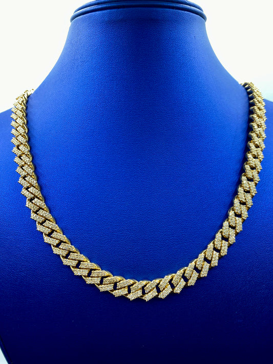 14k Jumbo Diamond Cuban Chain 10mm