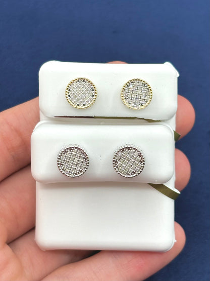 10K Thick Round Earrings