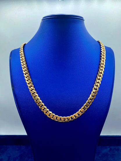 14K Cuban Link Chain 9.7MM 22I