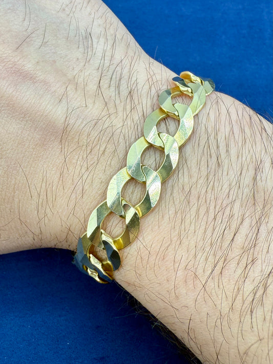 14k Italian Cuban Link Bracelet 11.2mm