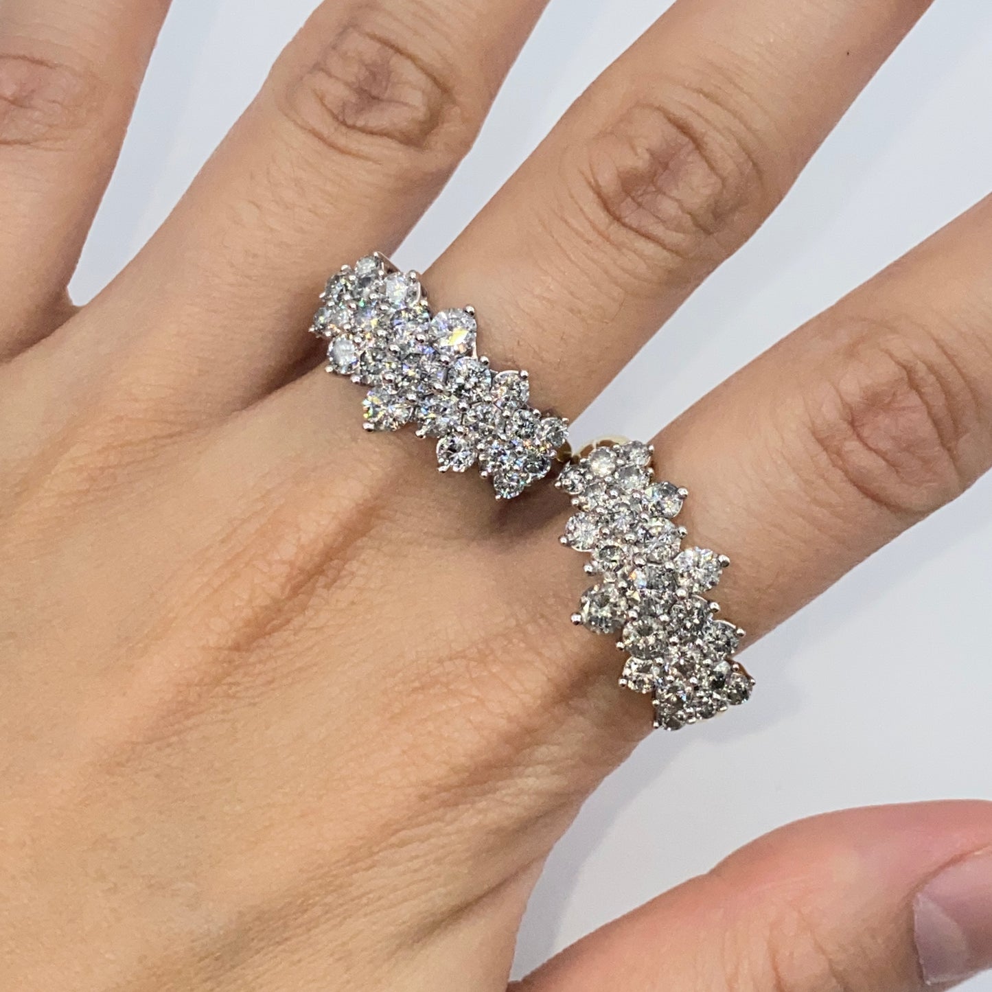 10K Cluster Diamond Ring