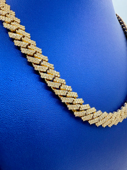 14k Jumbo Diamond Cuban Chain 11mm