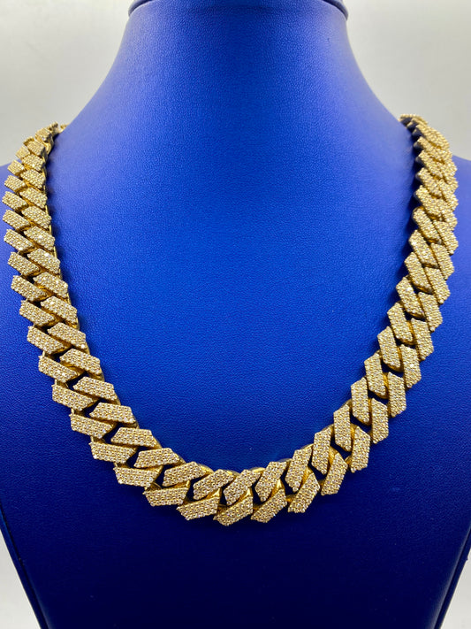 14k Jumbo Diamond Cuban Chain 16.5mm
