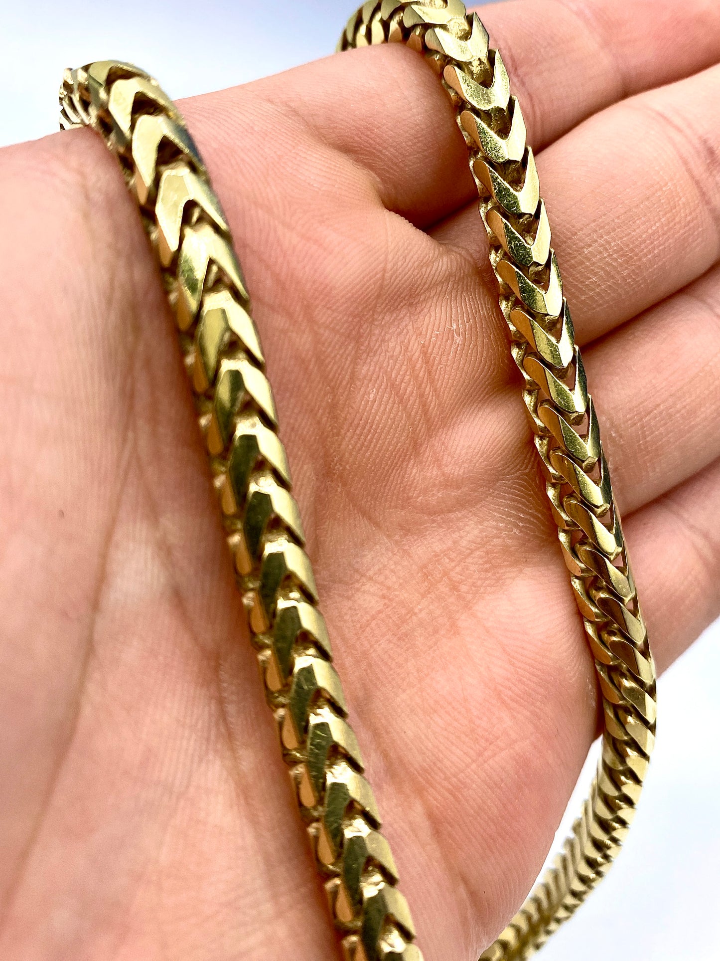 14k Solid Gold Franko Chain 5.5mm