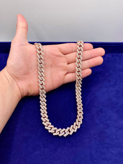 14k 12.5mm Rose Gold Cuban Chain 23”