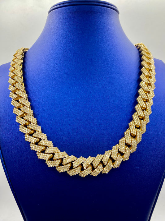 14k Jumbo Diamond Cuban Chain 17.4mm