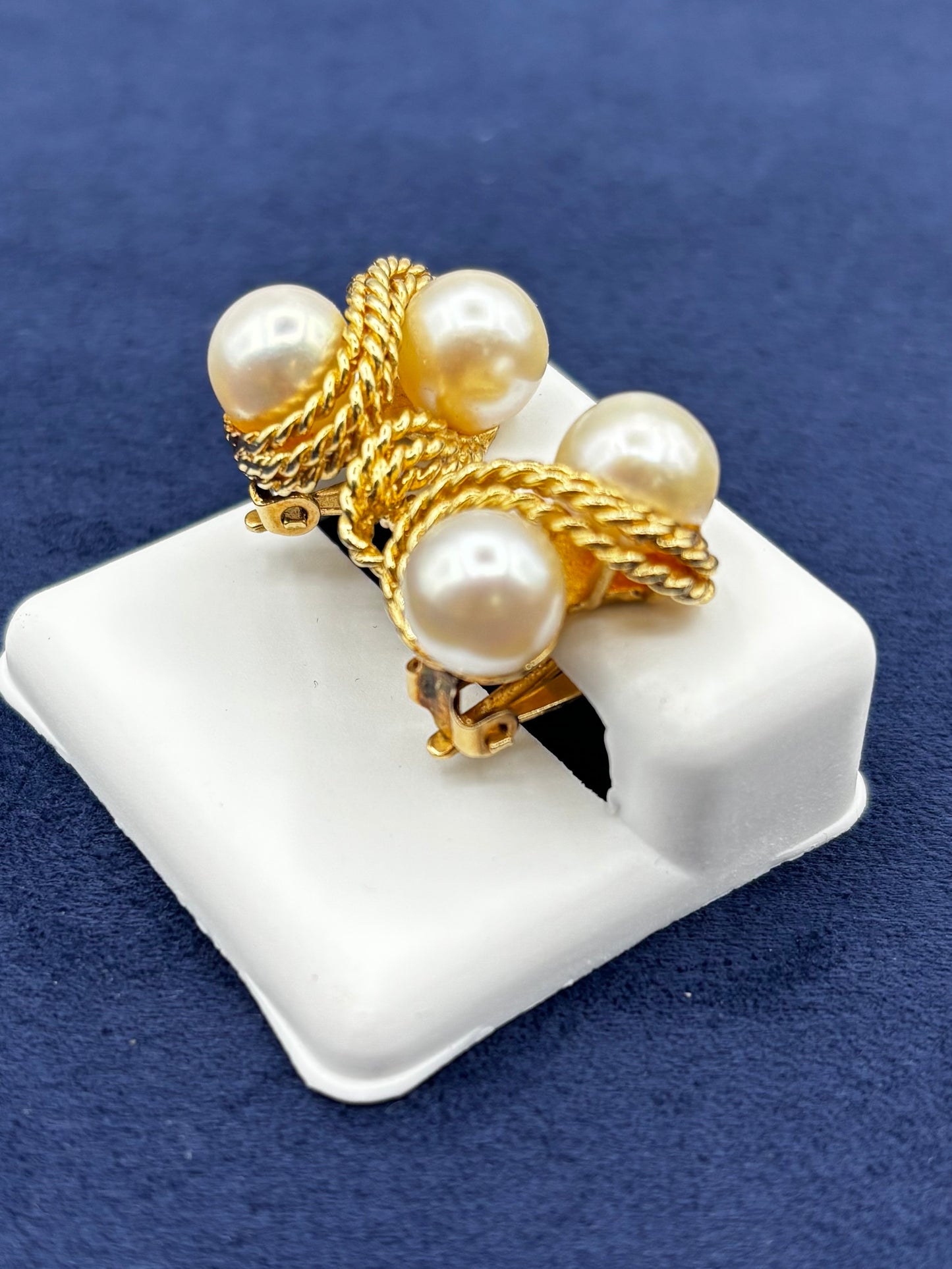 Gold Pearl Earrings