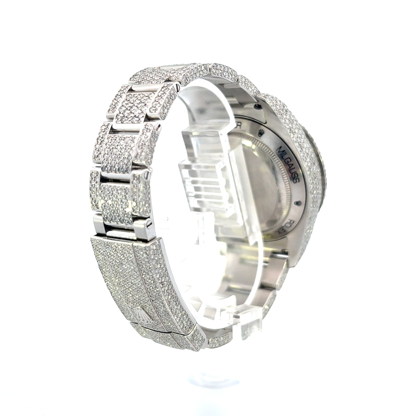 40mm Rolex Milgauss Full Diamond Bust-Down
