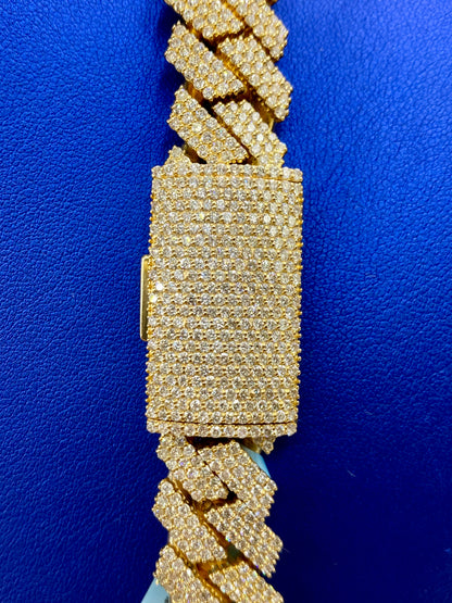 14k Jumbo Diamond Cuban Chain 15.5mm