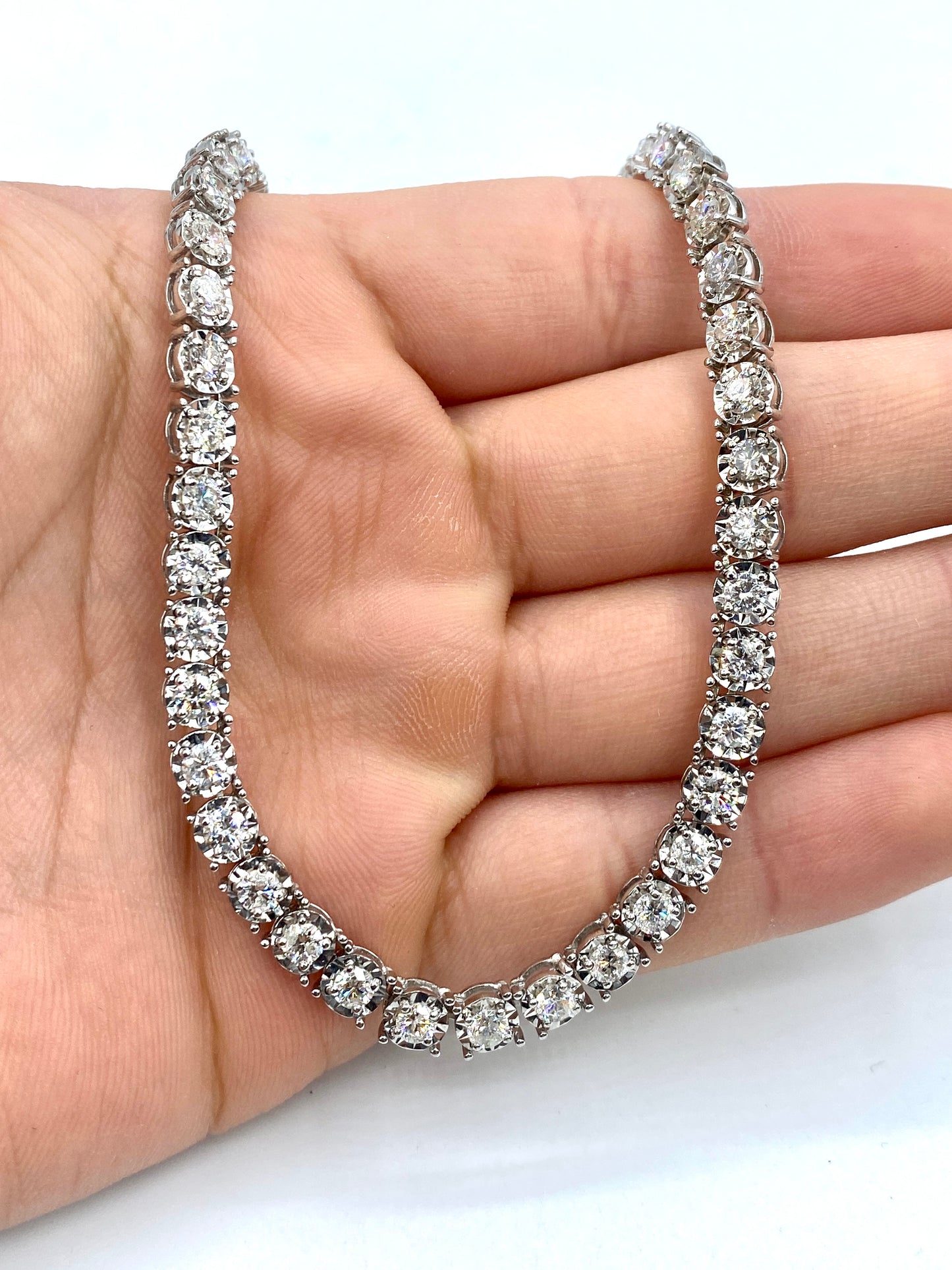 14k Diamond Tennis Necklace