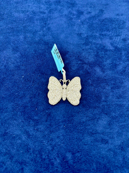 14K Classic Butterfly Diamond Pendant