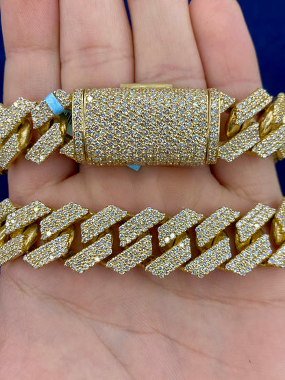 14k Jumbo Diamond Cuban Chain 16.5mm