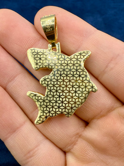 10k 3D Shark Pendant