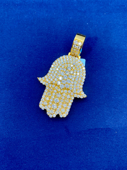 14k Royal Hamsa Pendant