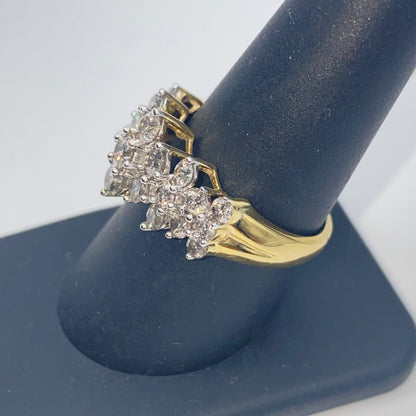 10K Cluster Diamond Ring