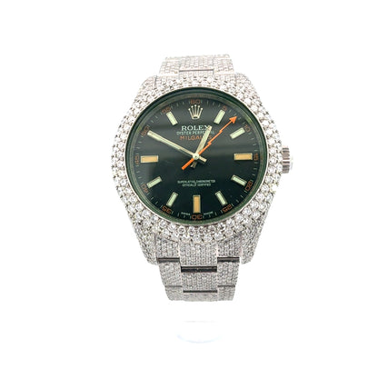 40mm Rolex Milgauss Full Diamond Bust-Down