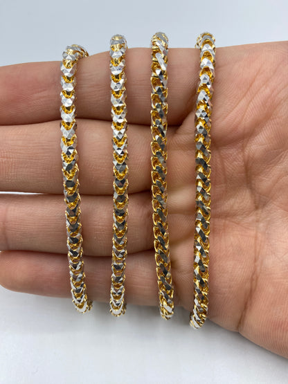 14K 4MM Diamond Cut Franko Chain