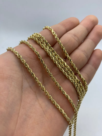 14k Gold rope chain 3mm