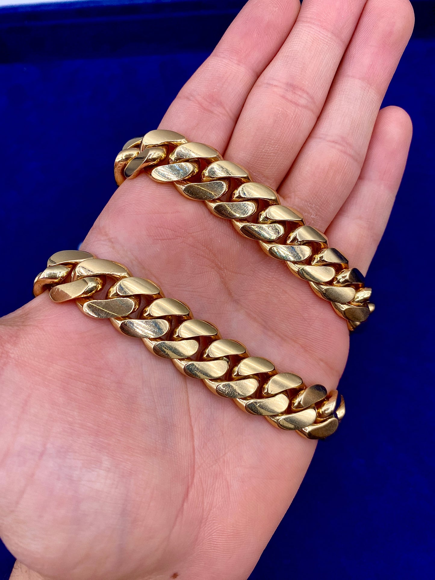 14K Solid Gold Cuban Chain 15mm 24"