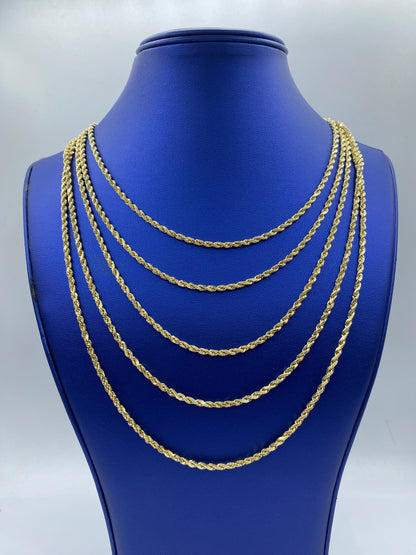 14k Gold rope chain 3mm