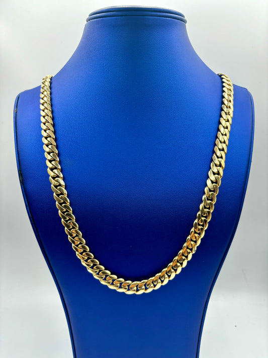 14K Cuban Link Chain 10M 24'