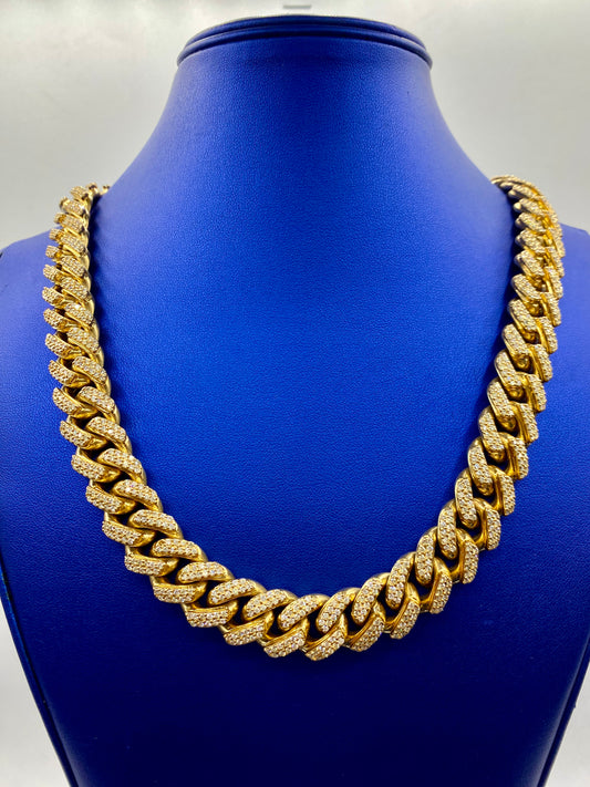 14k Jumbo Diamond Cuban Chain 16mm