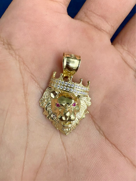10k Gold Lion Head Pendant
