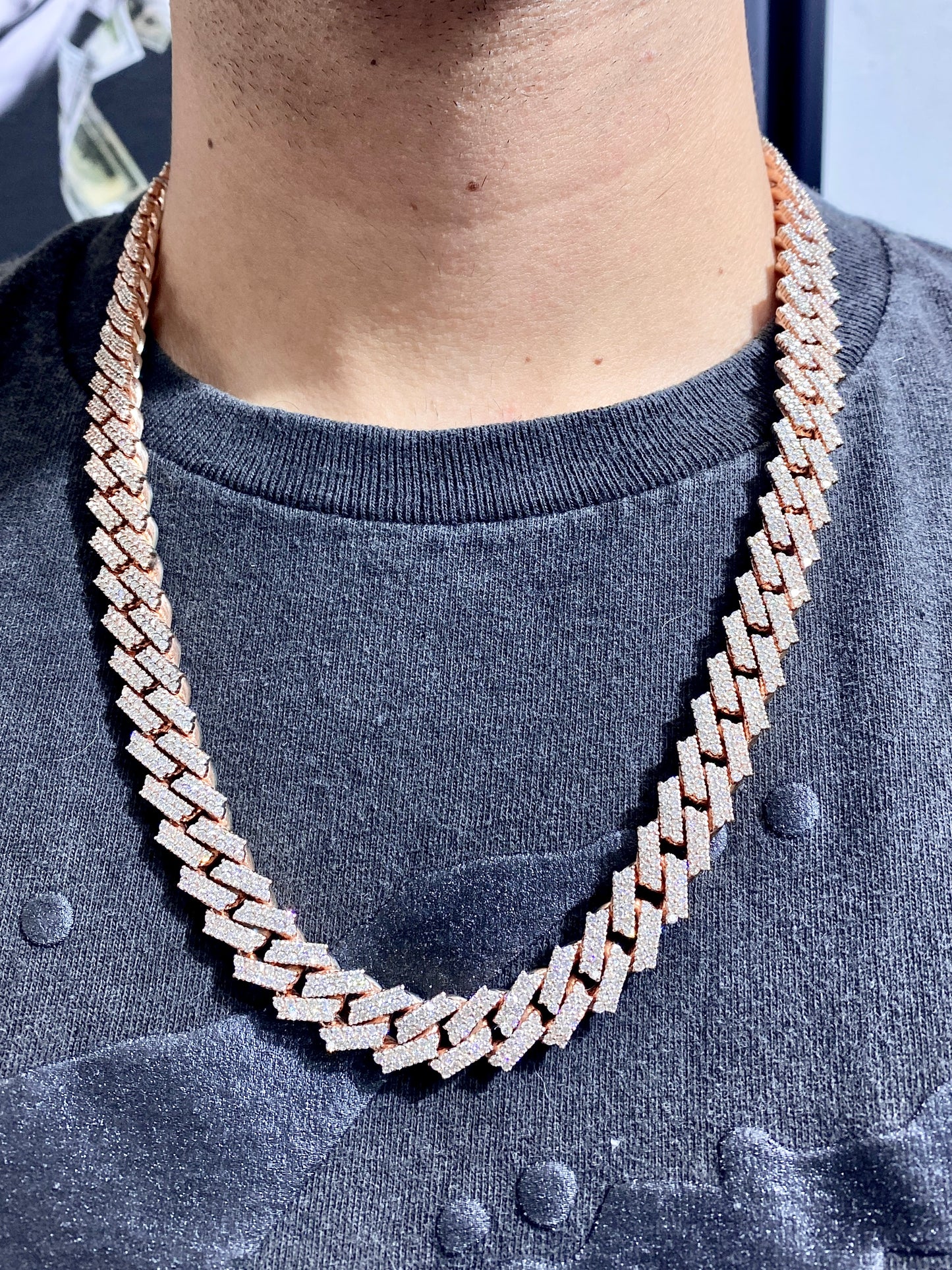 14k 12.5mm Rose Gold Cuban Chain 23”