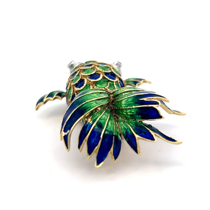 18k Elegant Koi Fish Enamel Pin Brooch
